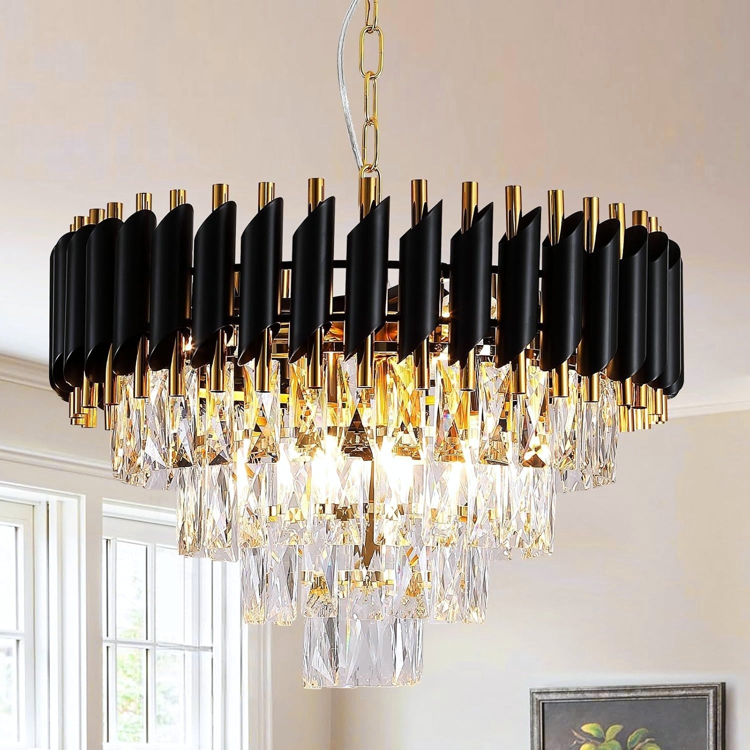 Candelabru Cristal BLACK PANTHER 400mm