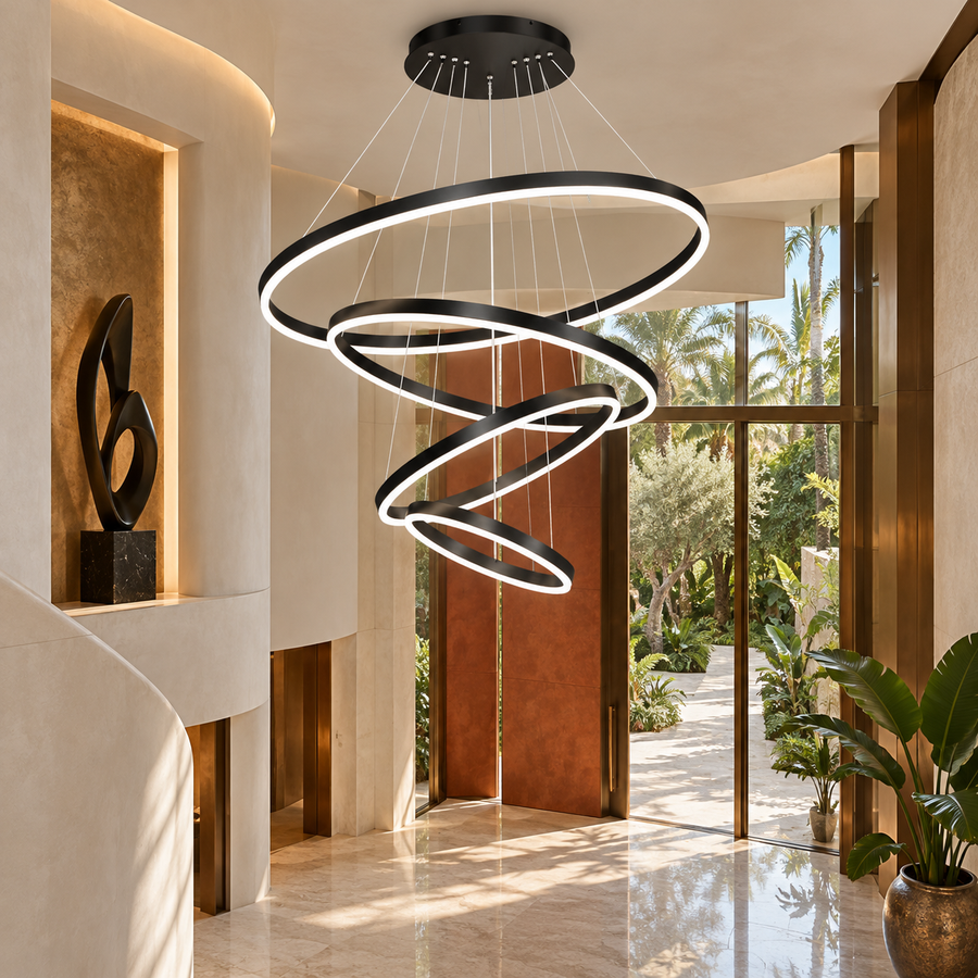 Lustra LED WONDERLAND Black 4 Segmente Echivalent 1000W