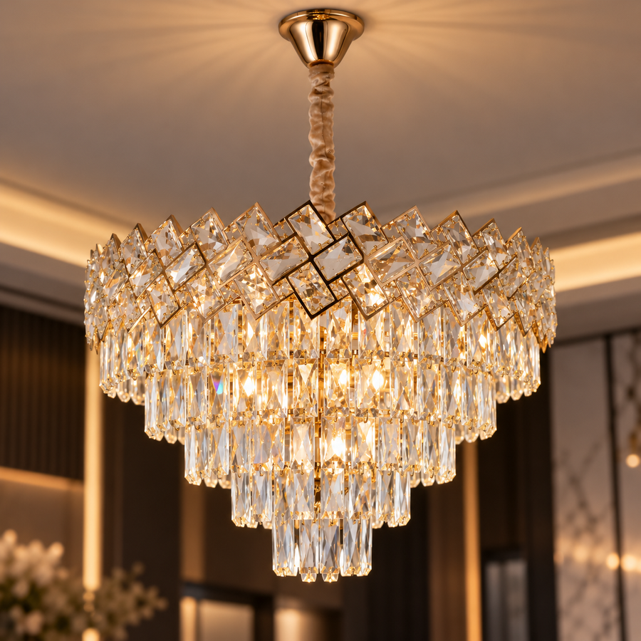 Candelabru Cristal MALLI Gold ⌀50CM
