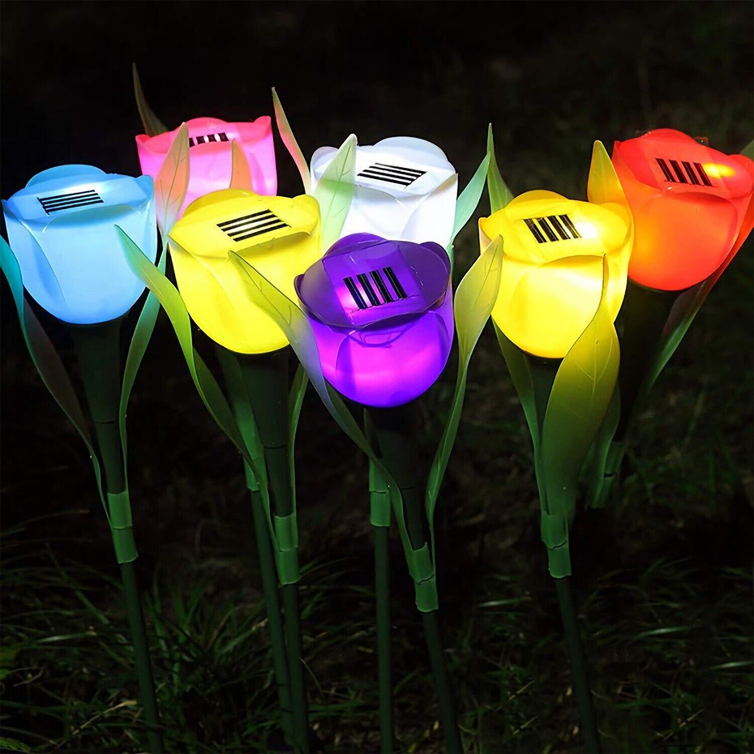 Lalea LED cu Incarcare Solara - Diverse Culori