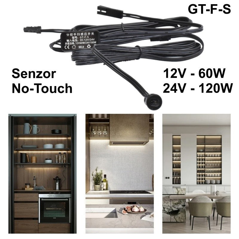 Senzor de Miscare Banda LED NO-TOUCH pentru mobila 12V-24V
