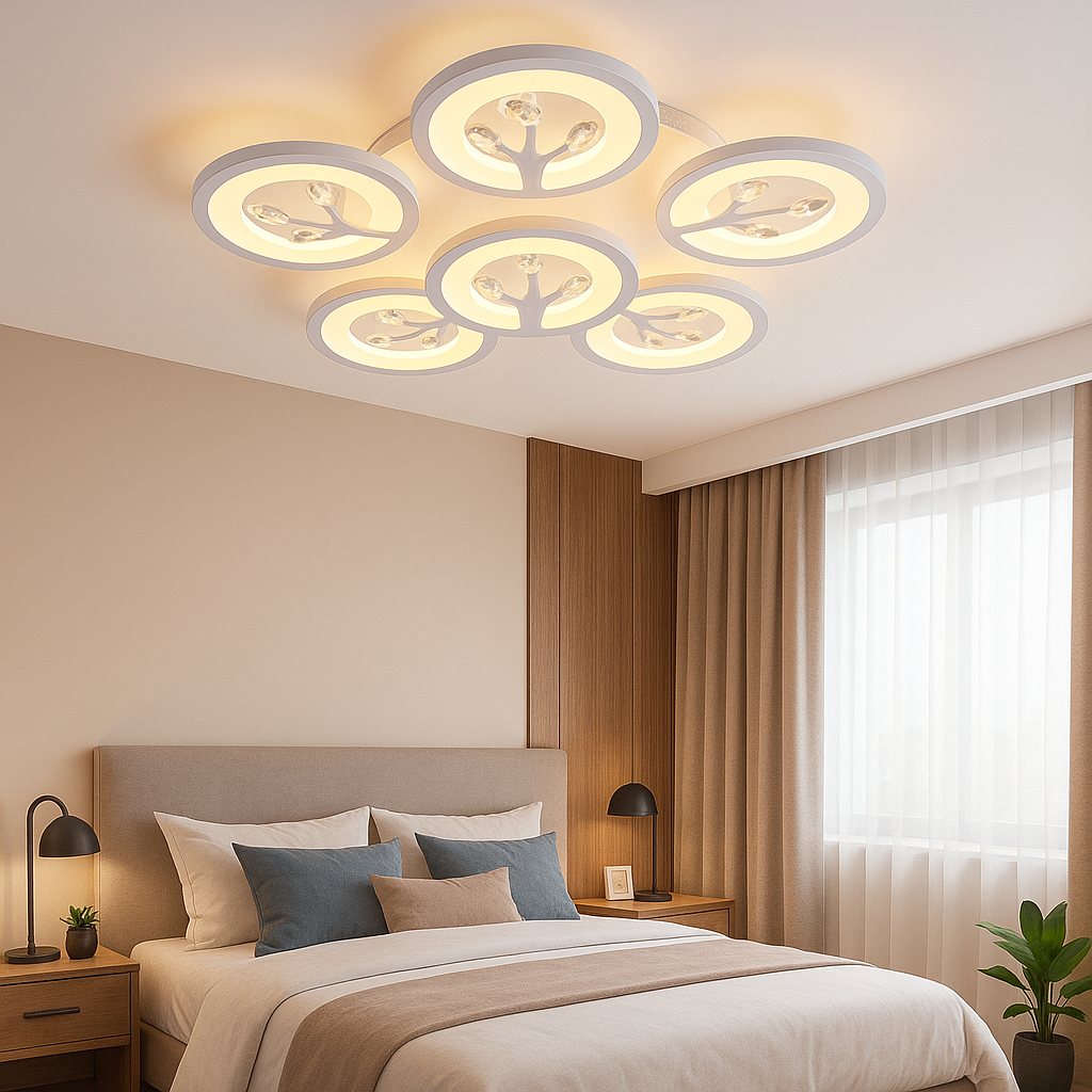 Lustra LED LEAVES Echivalent 500W Telecomanda Lighting Fixtures