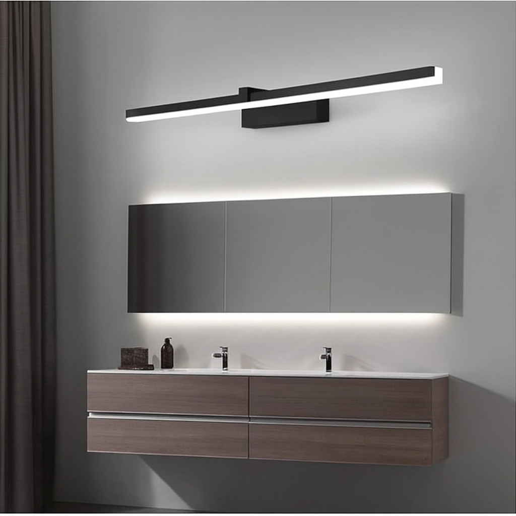 Aplica LED Baie Olyss 18W 91cm Neagra NEAGRA / 91CM / 3 FUNCTII Wall Light Fixtures