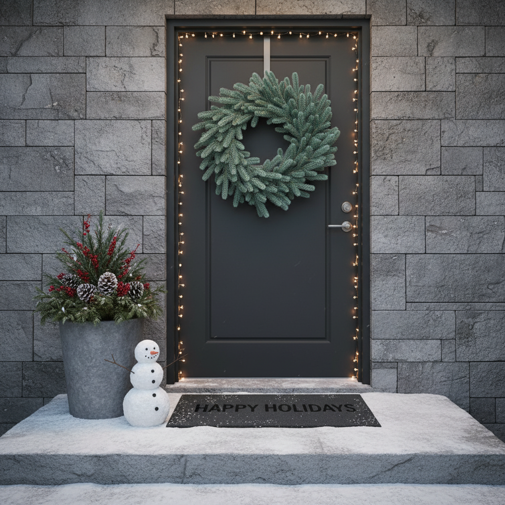 Coronita Artificiala De Craciun pentru Usa Pinewish