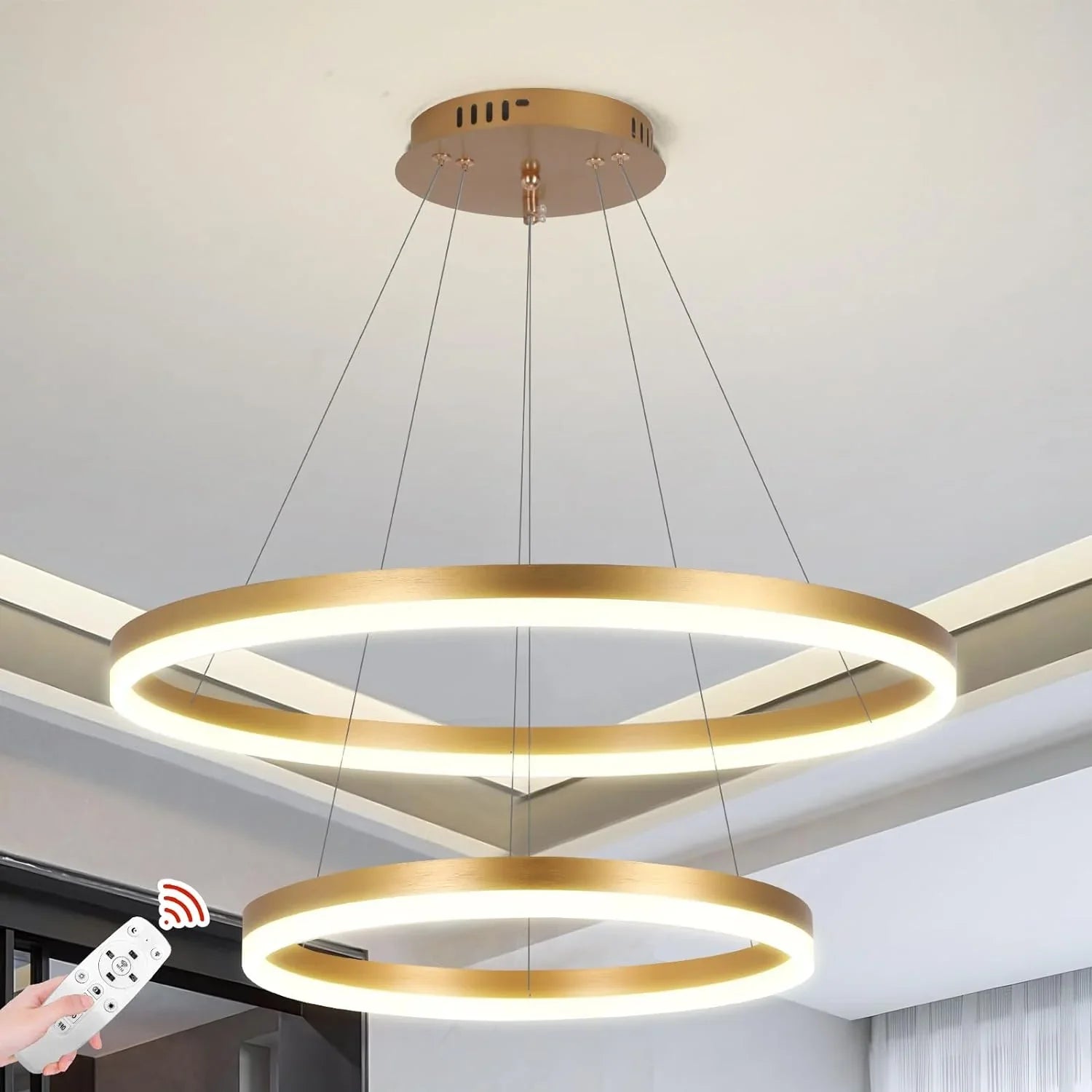 Lustra Led Wonderland Gold 2 Segmente Echivalent 400W Lighting Fixtures