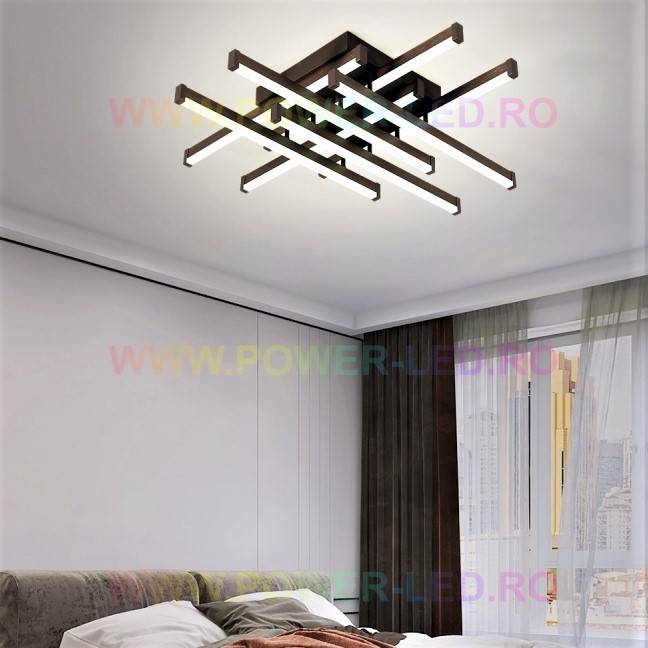 Lustra Led 160W 8 Lines Design Maro Telecomanda Lighting Fixtures