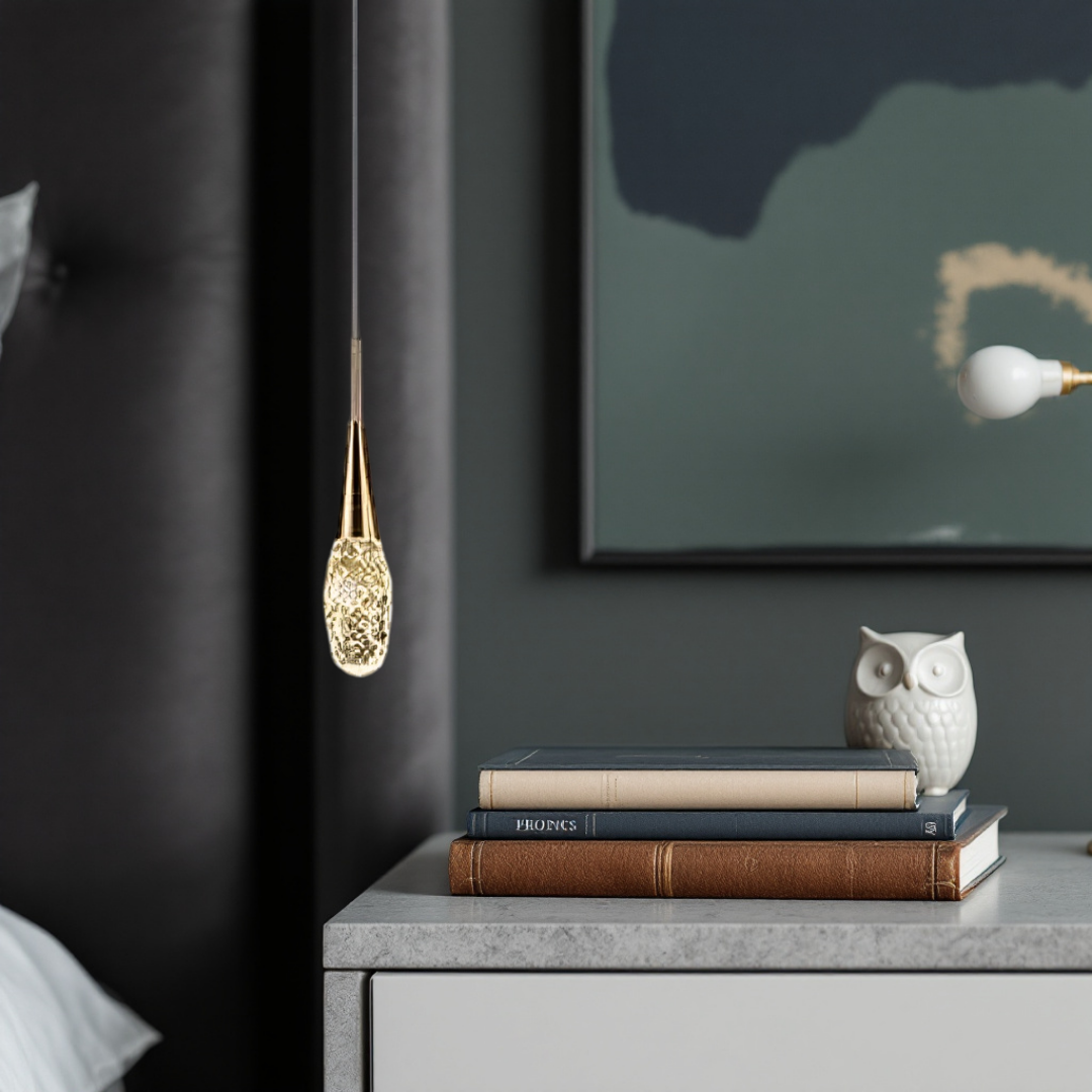 Lustra LED Cristal Golden Drop AURIE / NORDIC Lighting Fixtures