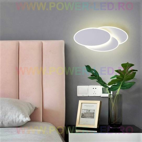 Aplica Led 48W Loops Alba Echivalent 200W Lighting Fixtures