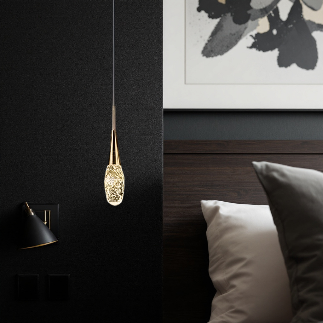 Lustra LED Cristal Golden Drop AURIE / NORDIC Lighting Fixtures
