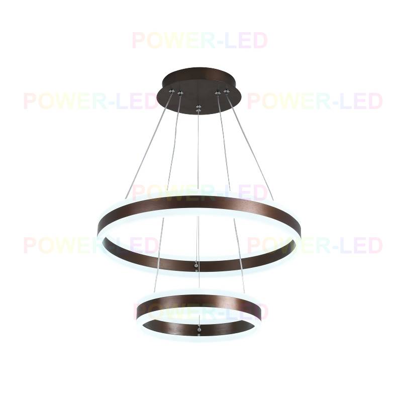 Lustra Led 204W King Wenge 2 Segmente Telecomanda Lighting Fixtures