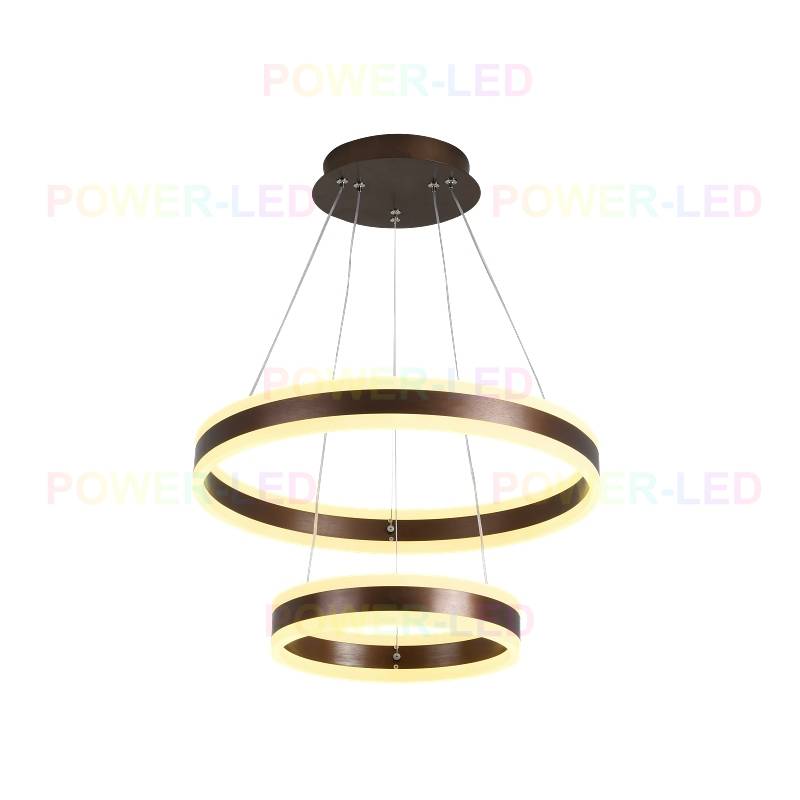 Lustra Led 204W King Wenge 2 Segmente Telecomanda Lighting Fixtures