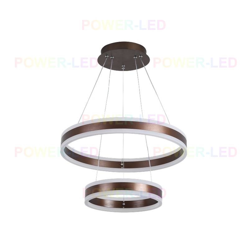 Lustra Led 204W King Wenge 2 Segmente Telecomanda Lighting Fixtures