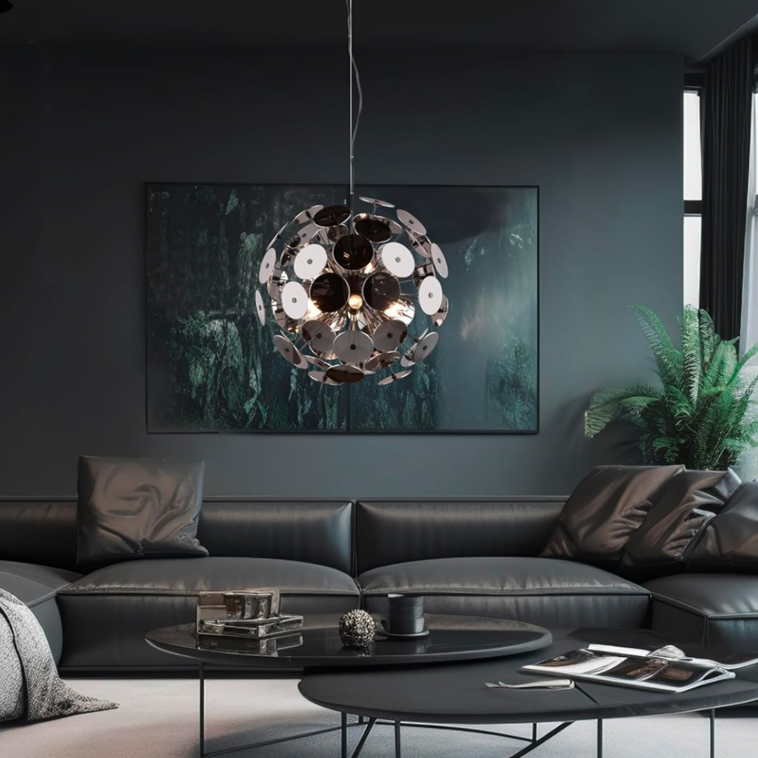 Lustra Disco 6xE14 Suspendata CHROME / SUSPENDATE Lighting Fixtures