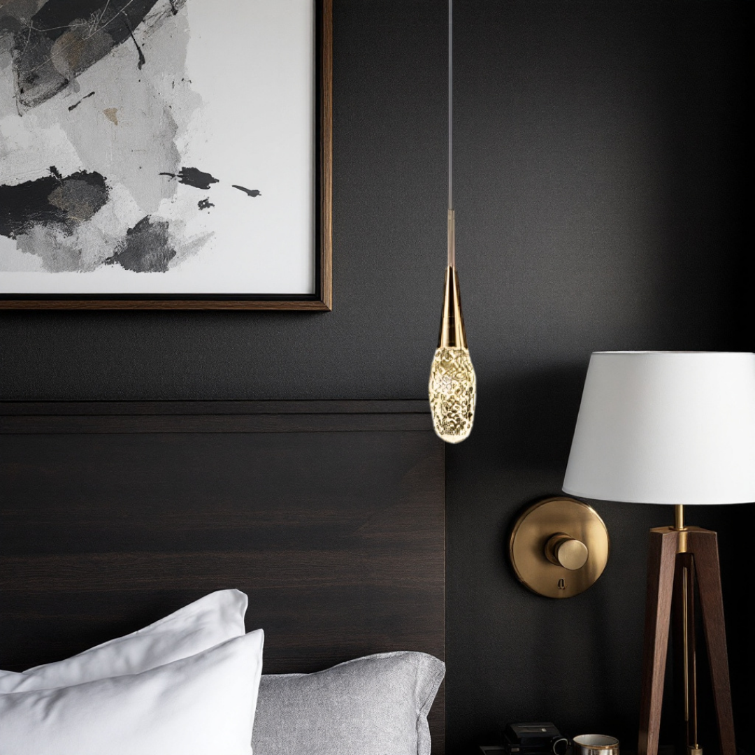 Lustra LED Cristal Golden Drop AURIE / NORDIC Lighting Fixtures