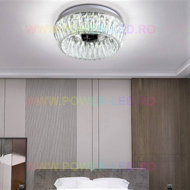 Lustra Led 144W Lora Cristal Telecomanda Chandeliers Crystal