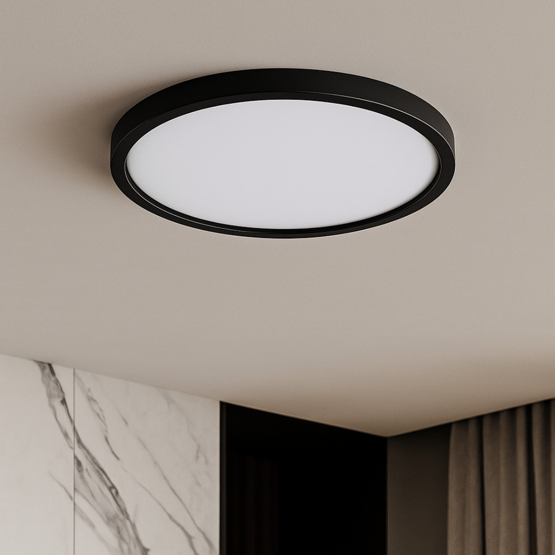 Plafoniera LED 36W 3 Functii Round BLACK 40CM / 36W / 3 FUNCTII led ceiling light