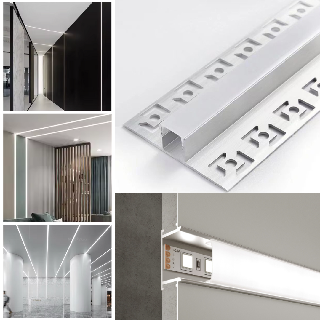 Profil Banda LED Incastrabil Sub Rigips 2M