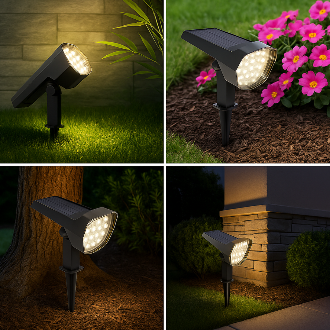 Stalp LED Gradina cu Incarcare Solara 12W STALPISOR ORNAMENTAL SOLAR / NEAGRA SOLAR LIGHT