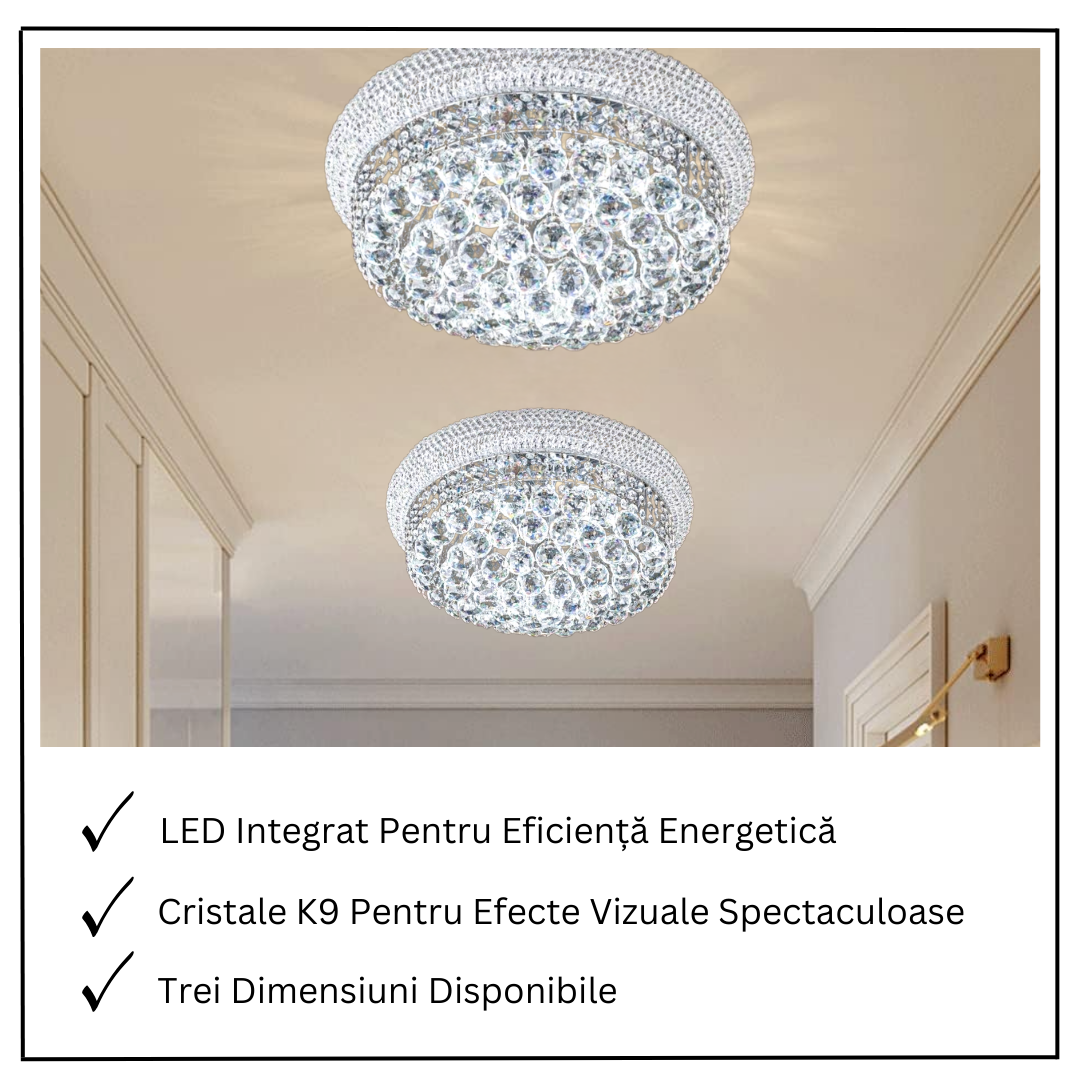 Lustra LED Aplicata Crystal Dome Royale Crom Chandeliers