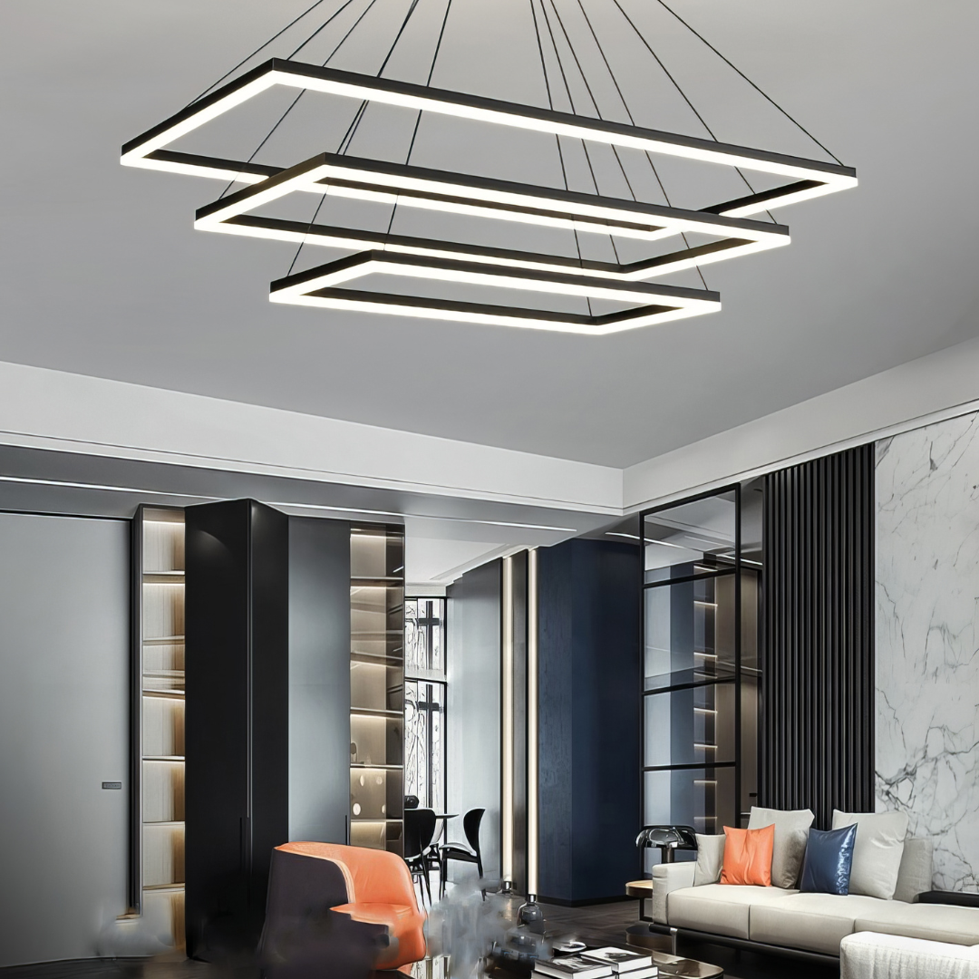 Lustra LED Suspendata Neagra NEAGRA / SUSPENDATE Lighting Fixtures