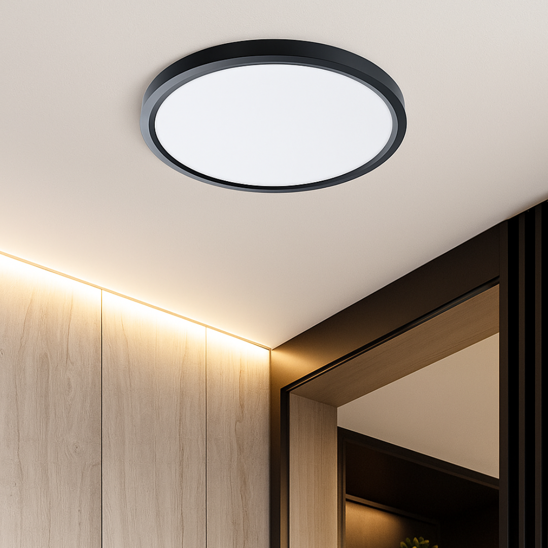 Plafoniera LED 36W 3 Functii Round BLACK 40CM / 36W / 3 FUNCTII led ceiling light