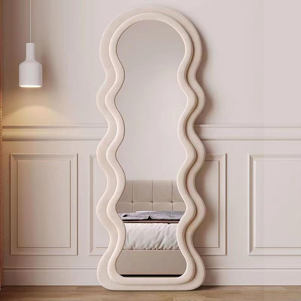 Oglinda Decorativa Silk Waves 160CM BEJ / 160CM decorative mirror