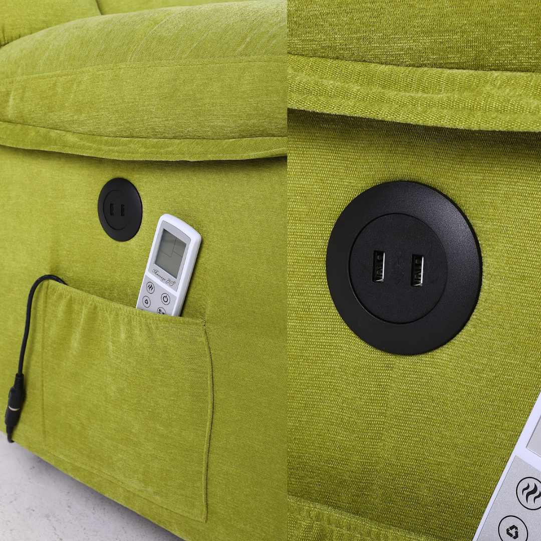 Fotoliu cu Masaj și Încălzire Recliner Electric Verde FOTOLIU CU MASAJ/RECLINER/INCALZIRE / VERDE Chairs