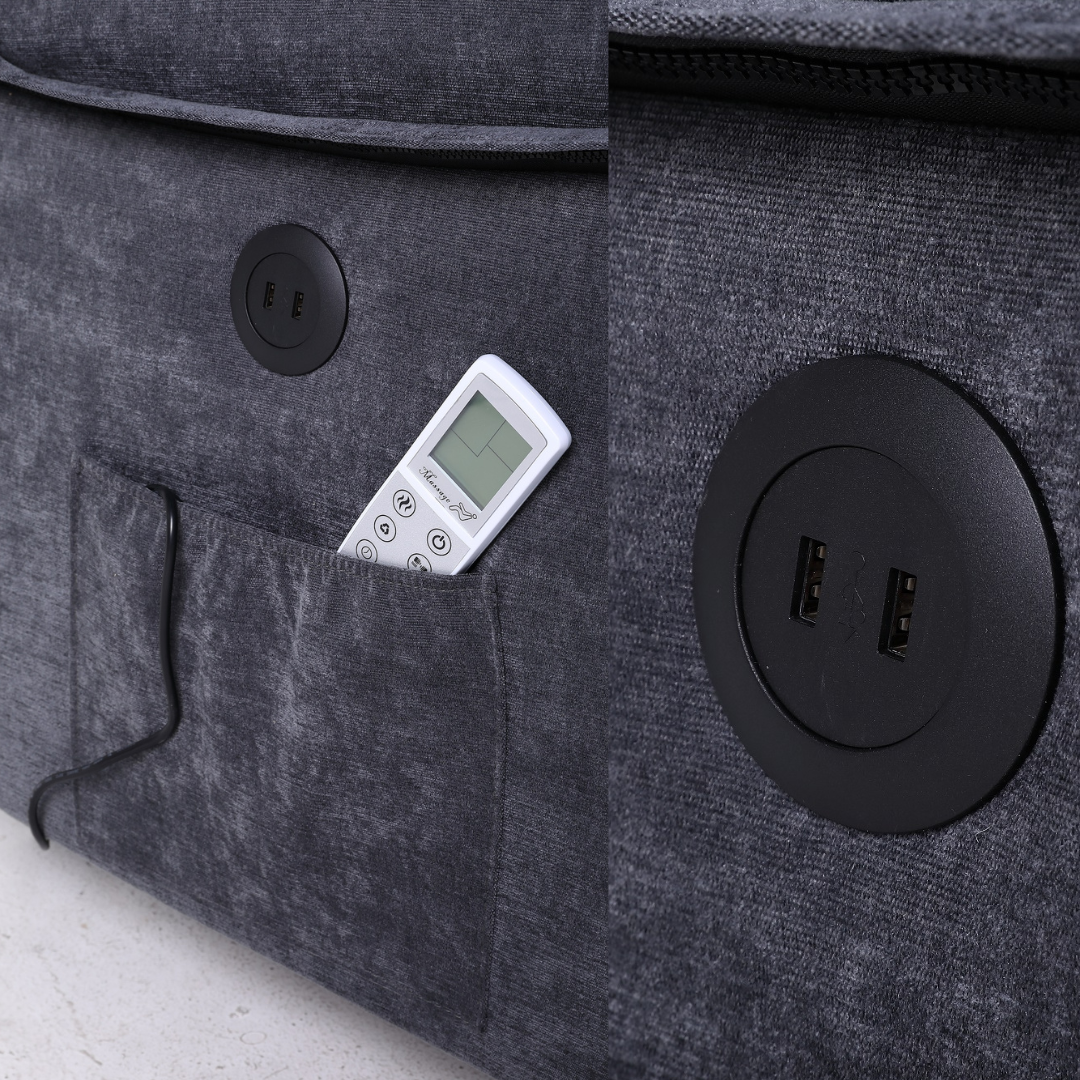 Fotoliu cu Masaj și Încălzire Recliner Electric Gri Inchis FOTOLIU CU MASAJ/RECLINER/INCALZIRE / GRI Chairs