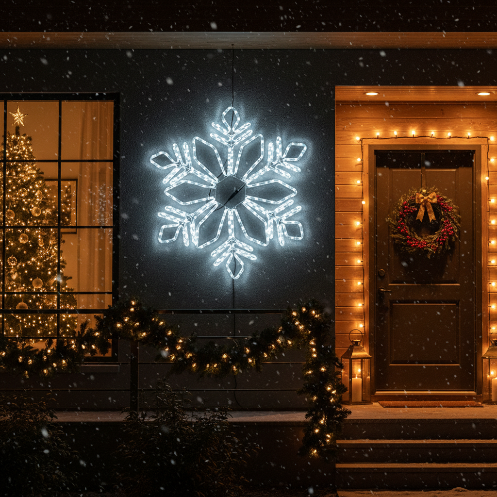 Fulg de Nea Decorativ LED Starfell 78cm Lumina Rece IP44