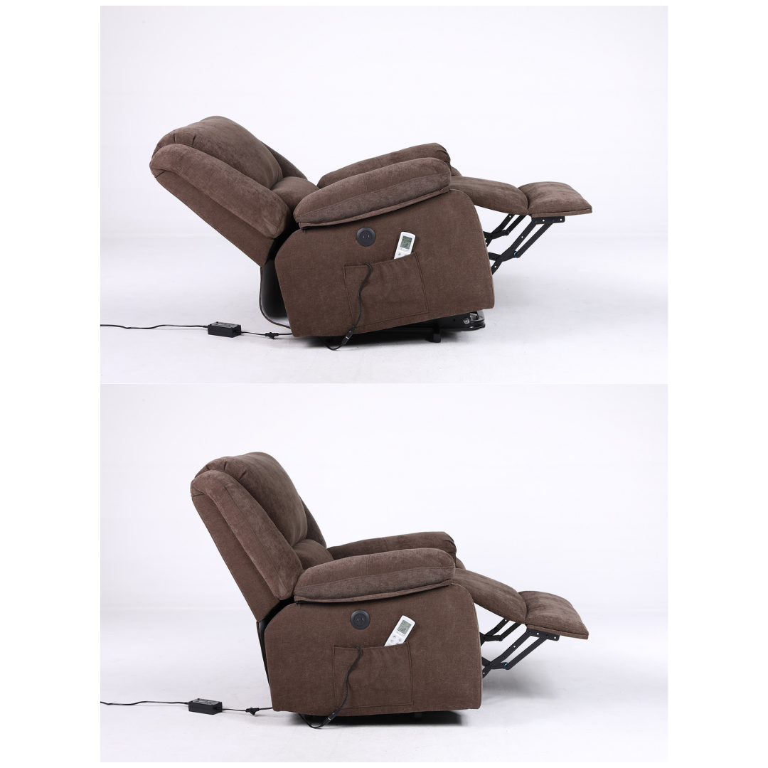 Fotoliu cu Masaj și Încălzire Recliner Electric Maro FOTOLIU CU MASAJ/RECLINER/INCALZIRE / Brown Chairs