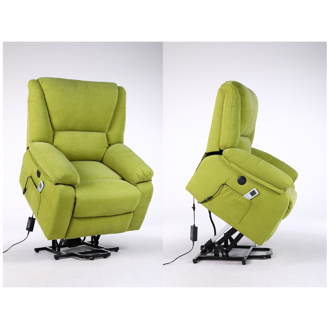 Fotoliu cu Masaj și Încălzire Recliner Electric Verde FOTOLIU CU MASAJ/RECLINER/INCALZIRE / VERDE Chairs