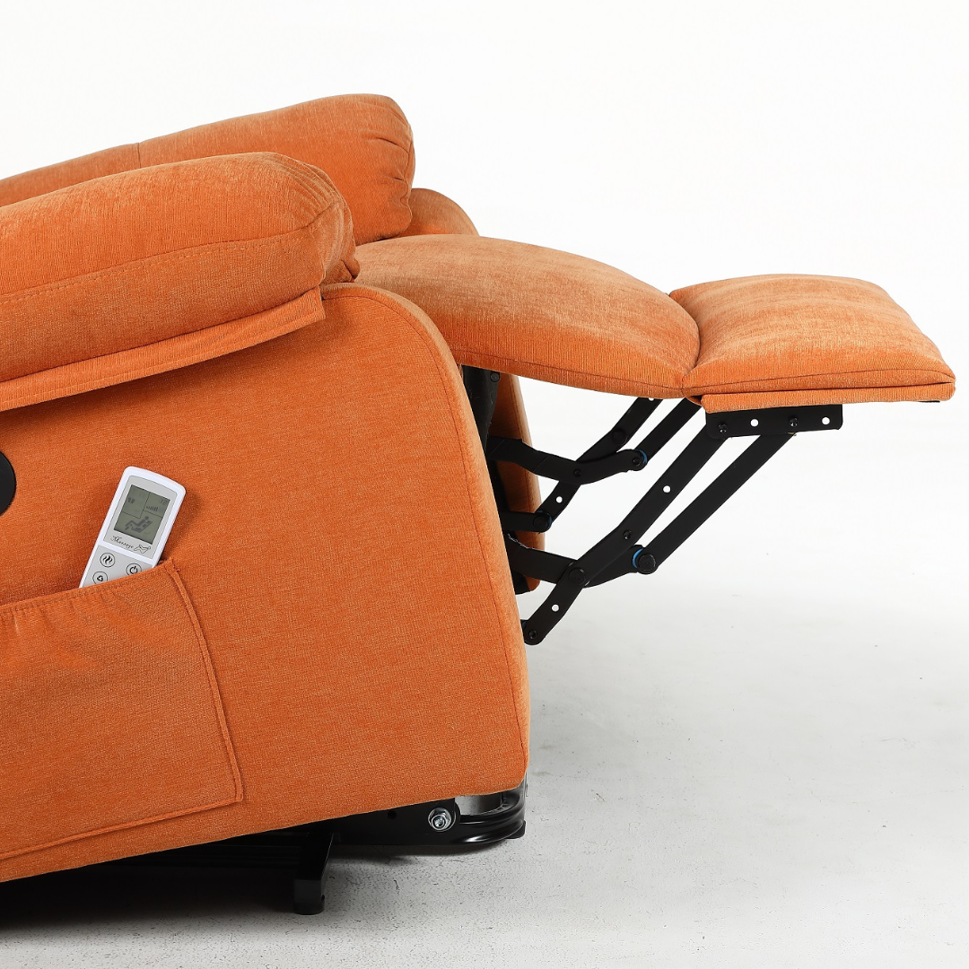 Fotoliu cu Masaj și Încălzire Recliner Electric Portocaliu FOTOLIU CU MASAJ/RECLINER/INCALZIRE / Portocaliu Chairs