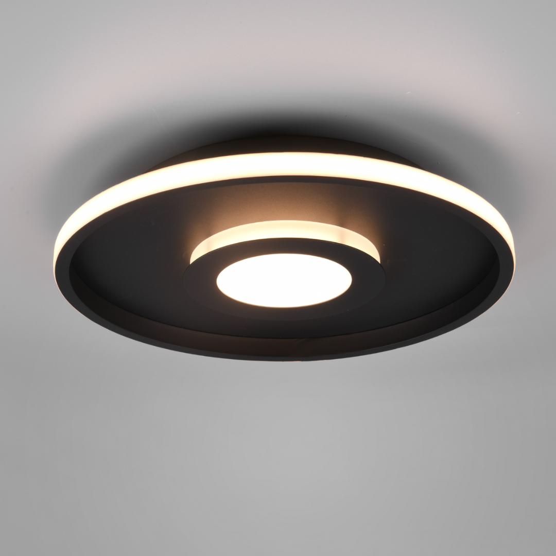 Lustra LED Black ASCARI CIRCLE DESIGN / NEAGRA / 40CM CEILING LIGHT
