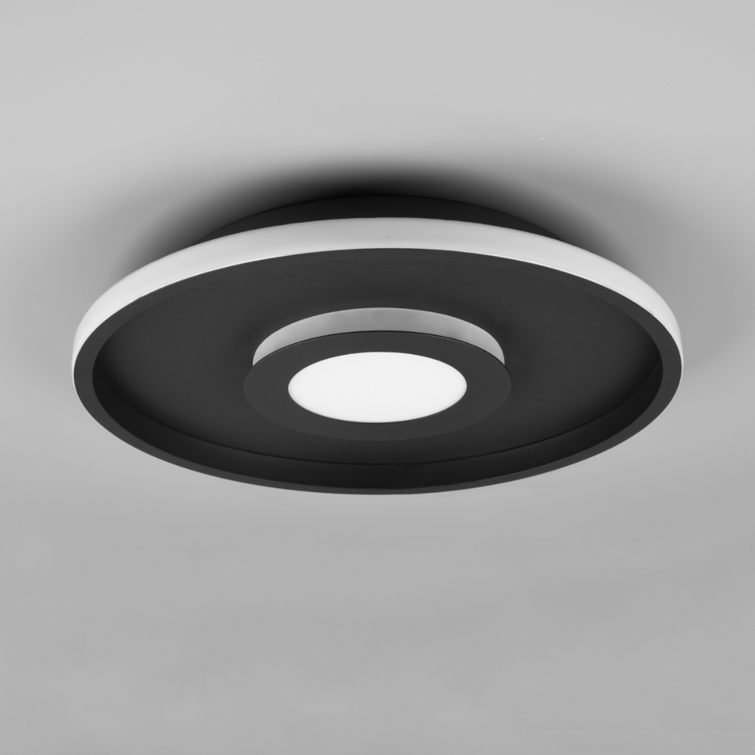 Lustra LED Black ASCARI CIRCLE DESIGN / NEAGRA / 40CM CEILING LIGHT