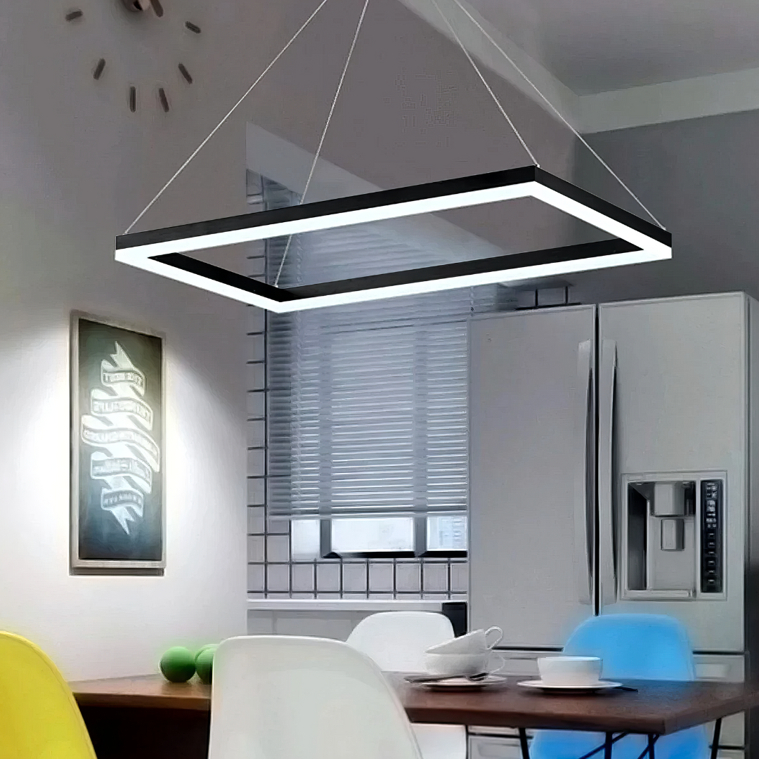 Lustra LED Suspendata Neagra GlowPanel NEAGRA / SUSPENDATE / 120CM Lighting Fixtures