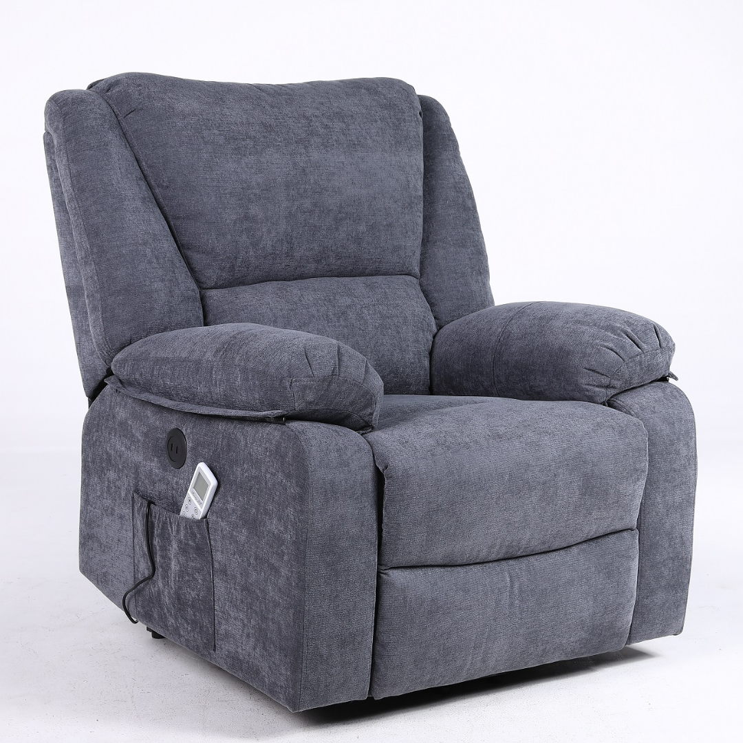 Fotoliu cu Masaj și Încălzire Recliner Electric Gri Inchis FOTOLIU CU MASAJ/RECLINER/INCALZIRE / GRI Chairs