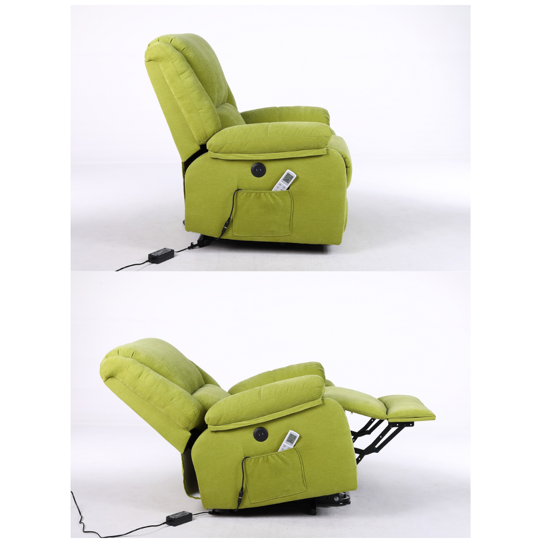 Fotoliu cu Masaj și Încălzire Recliner Electric Verde FOTOLIU CU MASAJ/RECLINER/INCALZIRE / VERDE Chairs