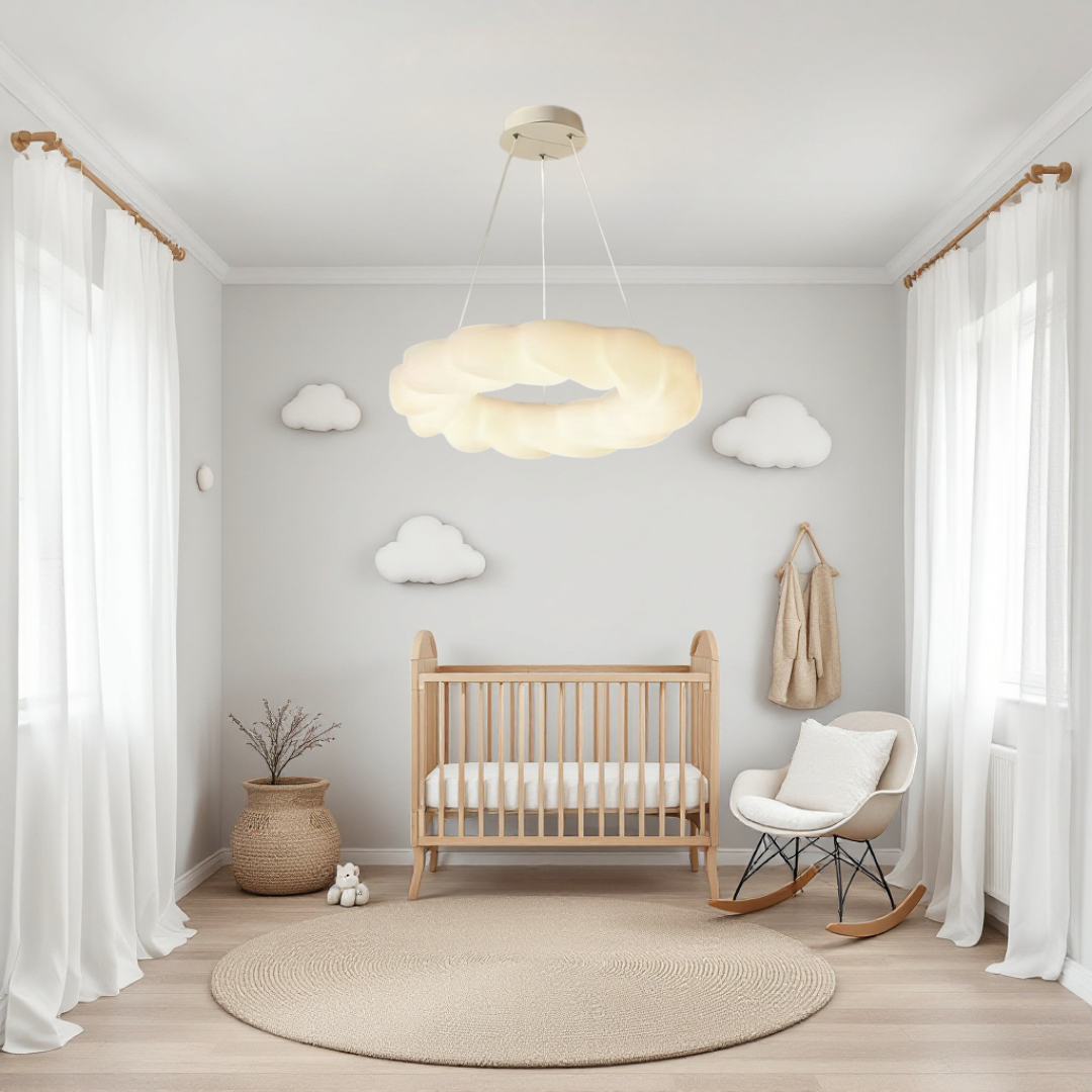 Lustra LED 120W Fluffy Cloud Telecomanda 5571 (DD) ALBA / 50CM / KIDS Lighting Fixtures