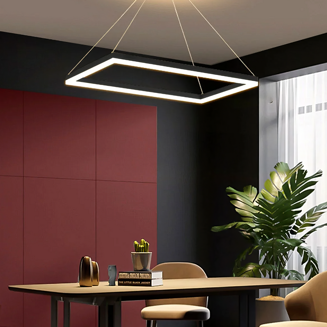 Lustra LED Suspendata Neagra GlowPanel NEAGRA / SUSPENDATE / 120CM Lighting Fixtures