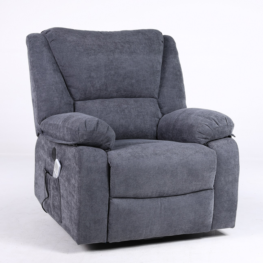 Fotoliu cu Masaj și Încălzire Recliner Electric Gri Inchis FOTOLIU CU MASAJ/RECLINER/INCALZIRE / GRI Chairs