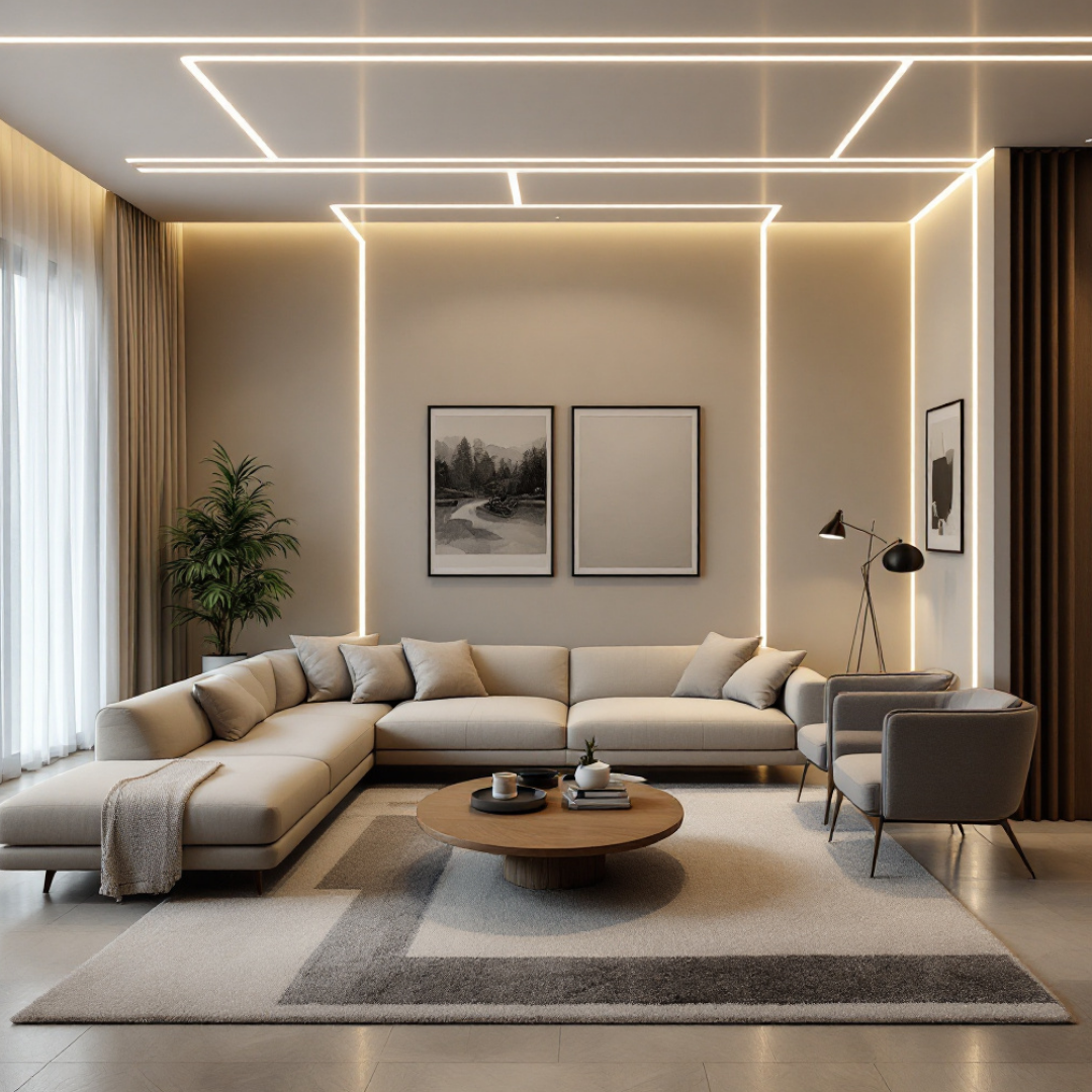 Profil LED Incastrat Negru 2 METRI cu Dispersor Negru LED Strips