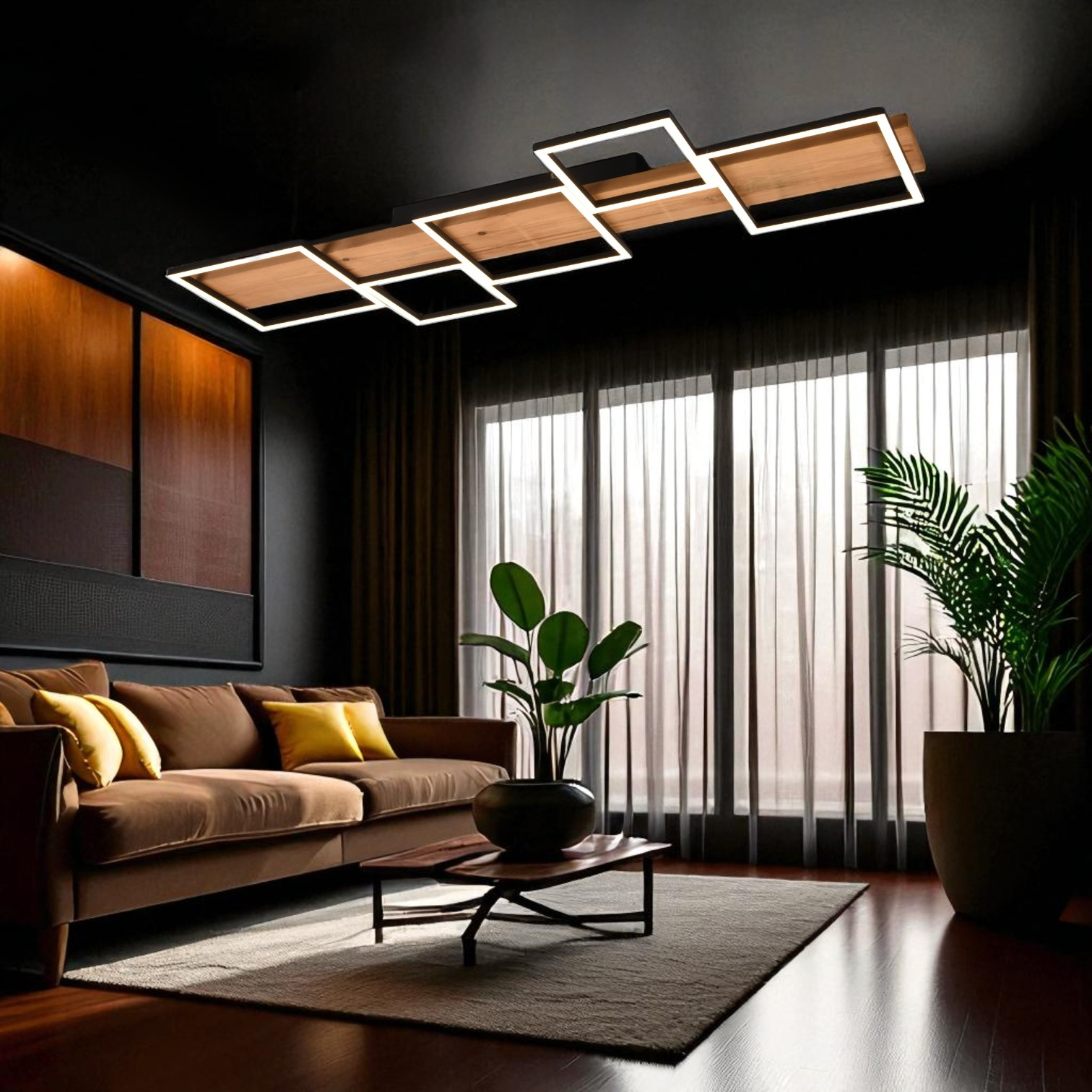 Lustra LED Aplicata Wood HARPER LEMN Lighting Fixtures