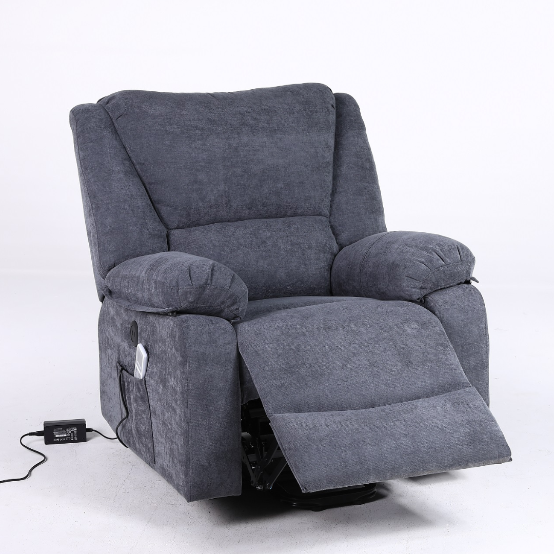 Fotoliu cu Masaj și Încălzire Recliner Electric Gri Inchis FOTOLIU CU MASAJ/RECLINER/INCALZIRE / GRI Chairs