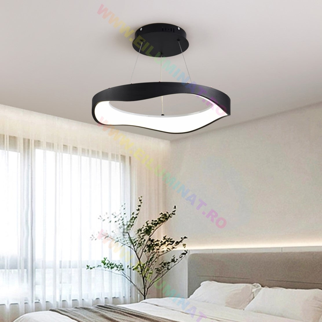 Lustra Led Black Cloud Echivalent 400W Telecomanda Lighting Fixtures