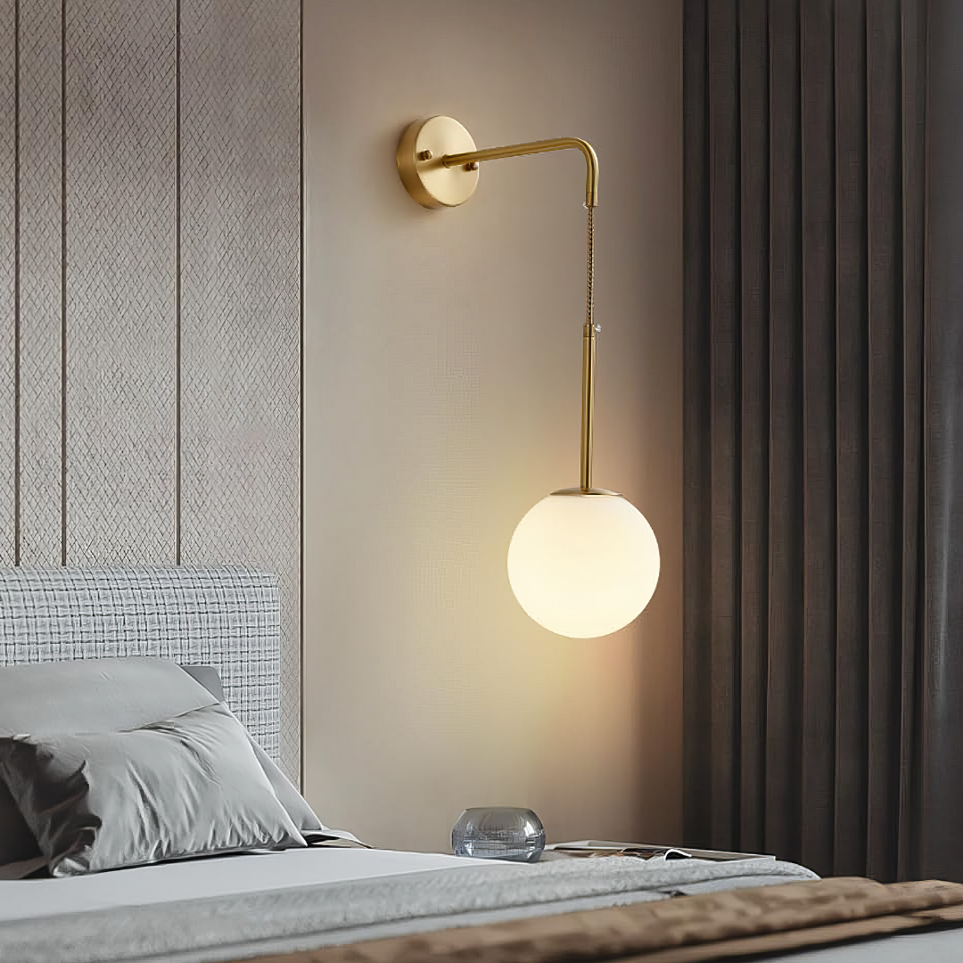 Aplica Ajustabila Slim Nordic Style Gold Abajur Mat AURIE / ABAJUR / APLICA PERETE Wall Light Fixtures