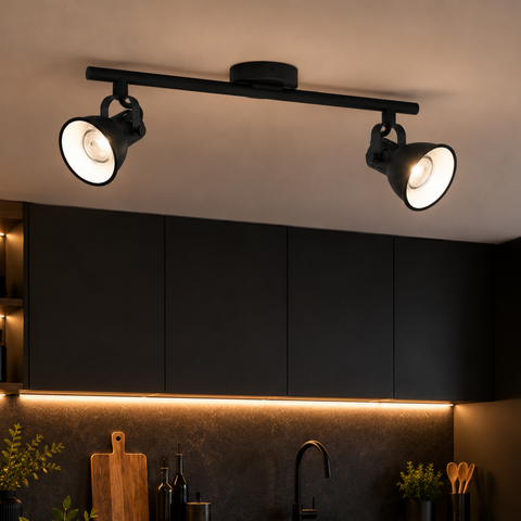 Lustra Seras 2 Black cu 2 Spoturi Reglabile Resigilat R2