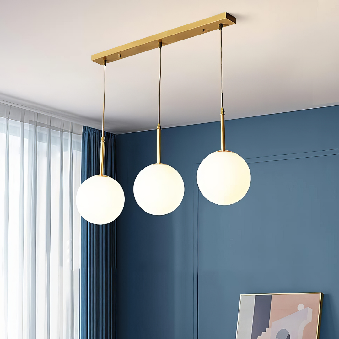 Lustra Abajur MAT GOLD Liniara 3xE27 DN124-3 AURIE / ABAJUR Chandeliers