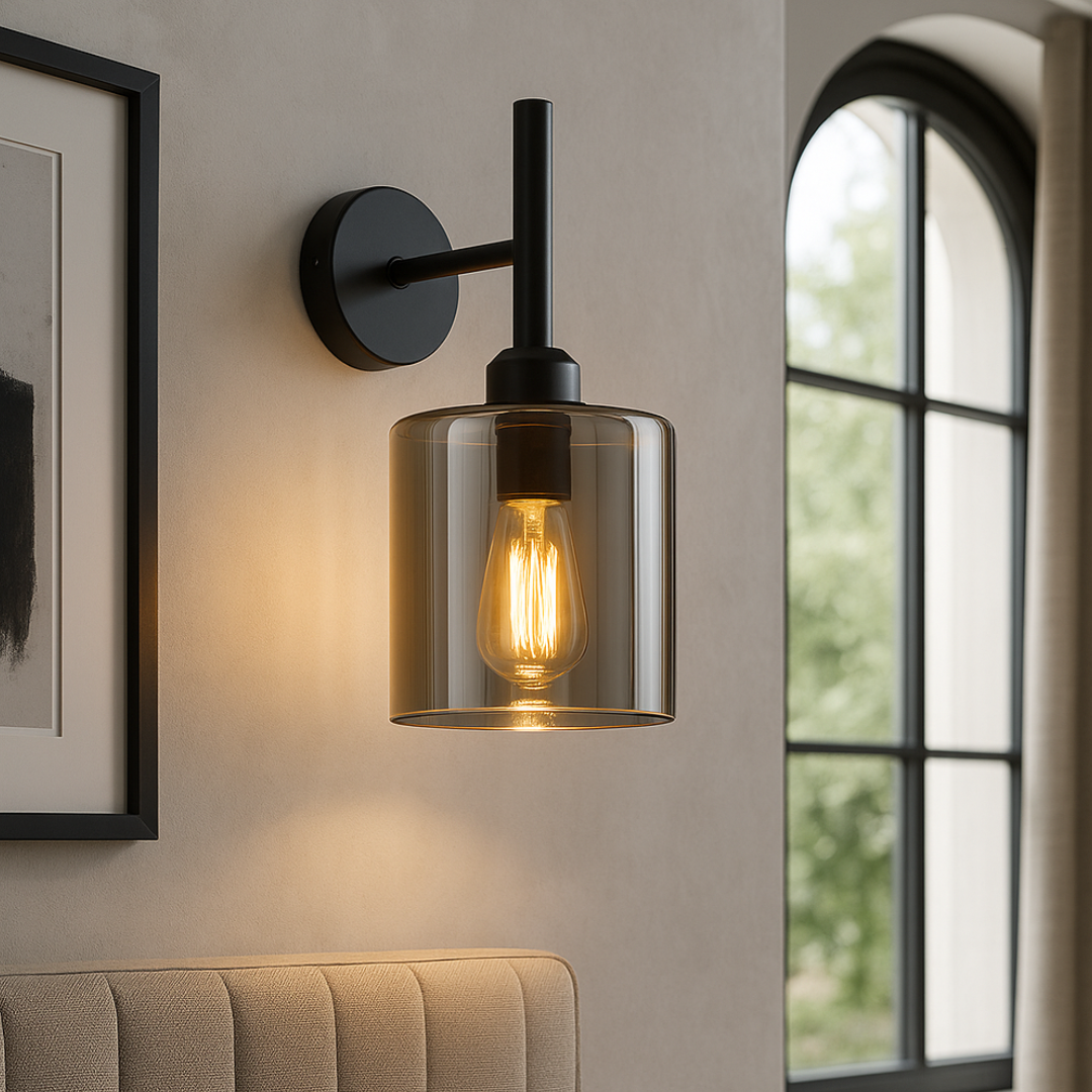 Aplica Perete 1xE27 Smokey NEAGRA / APLICA PERETE / MINIMALIST DESIGN Wall Light Fixtures