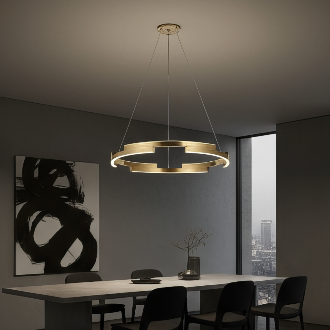 Lustra LED Orbis Cu Telecomanda Wifi 2.4G Gold 3 Culori AURIE / SUSPENDATE / 60CM Lighting Fixtures