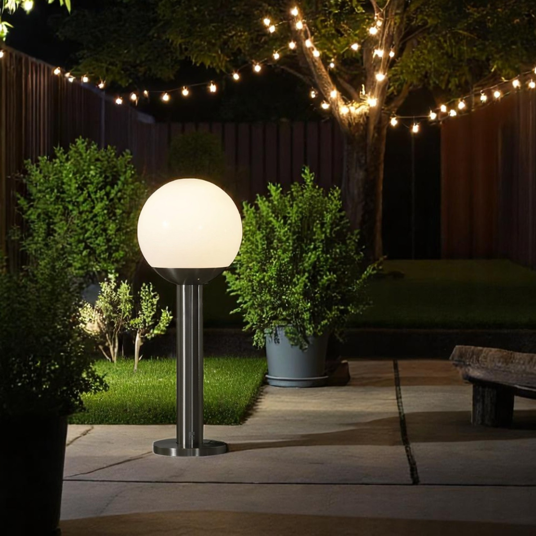 Stalp Ornamental de Gradina NISIA-Z LED E27 9W IP44 900266 ARGINTIE / STALP ORNAMENTAL EXTERIOR LAMP